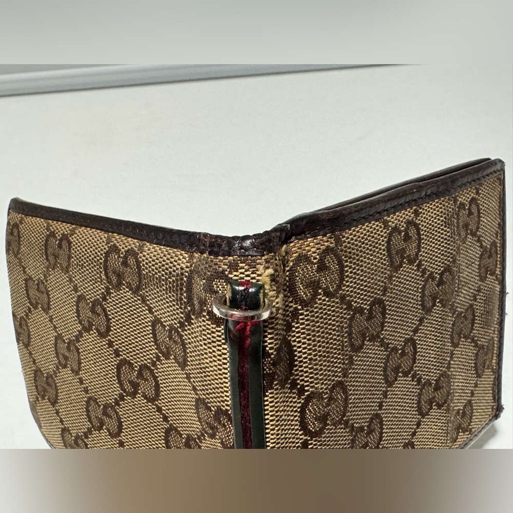 Gucci Monogram canvas bifold wallet w D Ring - Picture 8 of 9